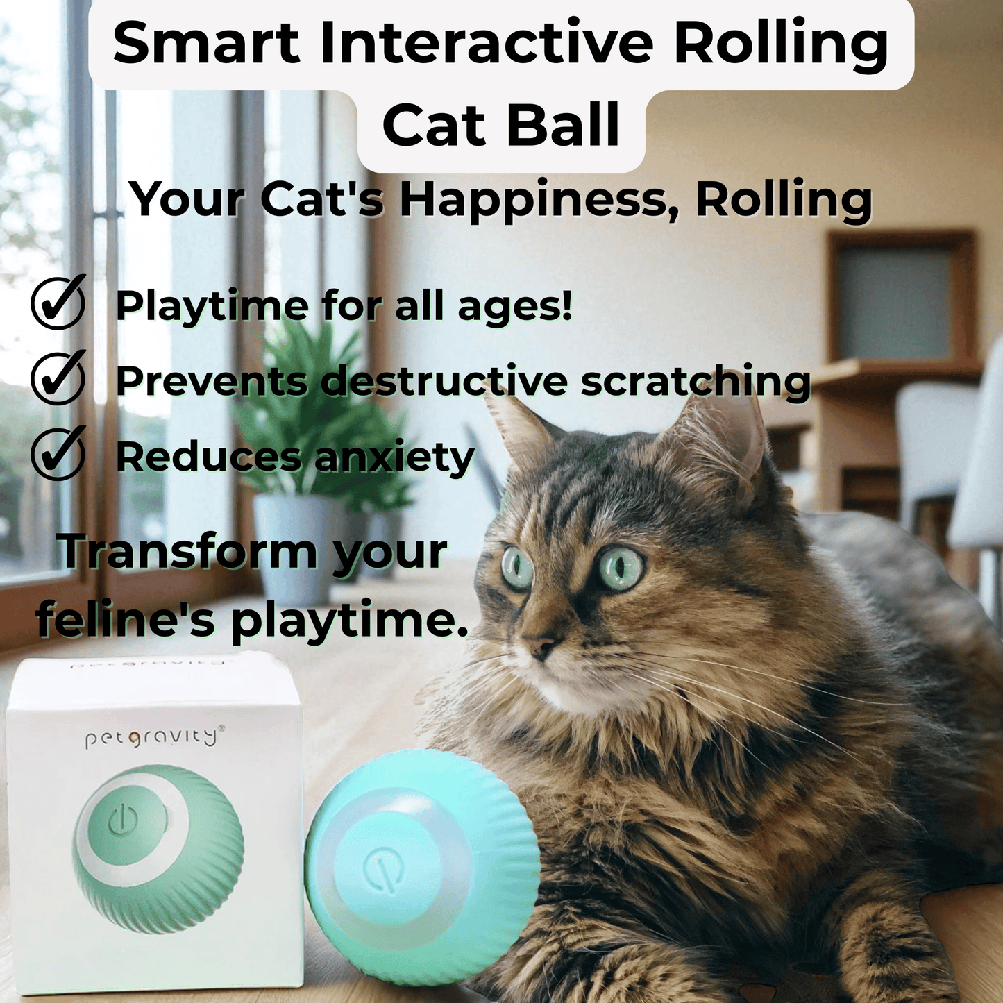 Smart Interactive Rolling Cat Ball - Automatic Electric Toy