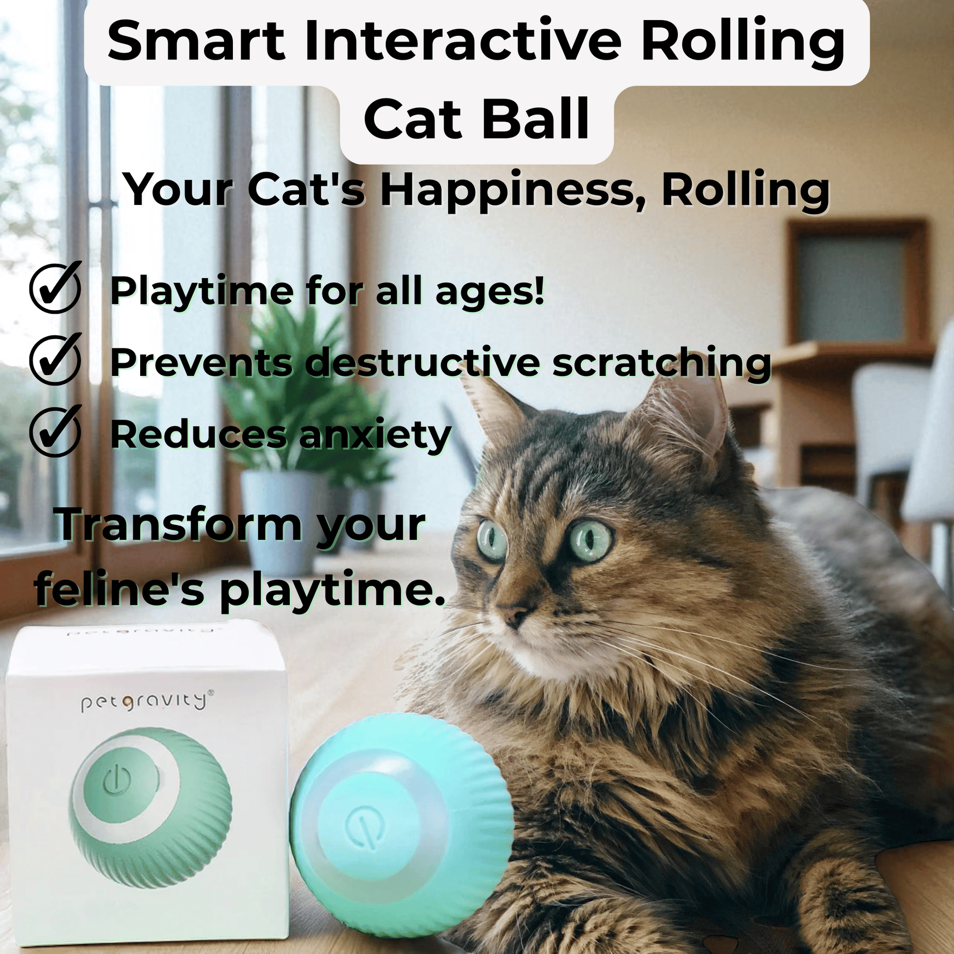 Smart Interactive Rolling Cat Ball - Automatic Electric Toy