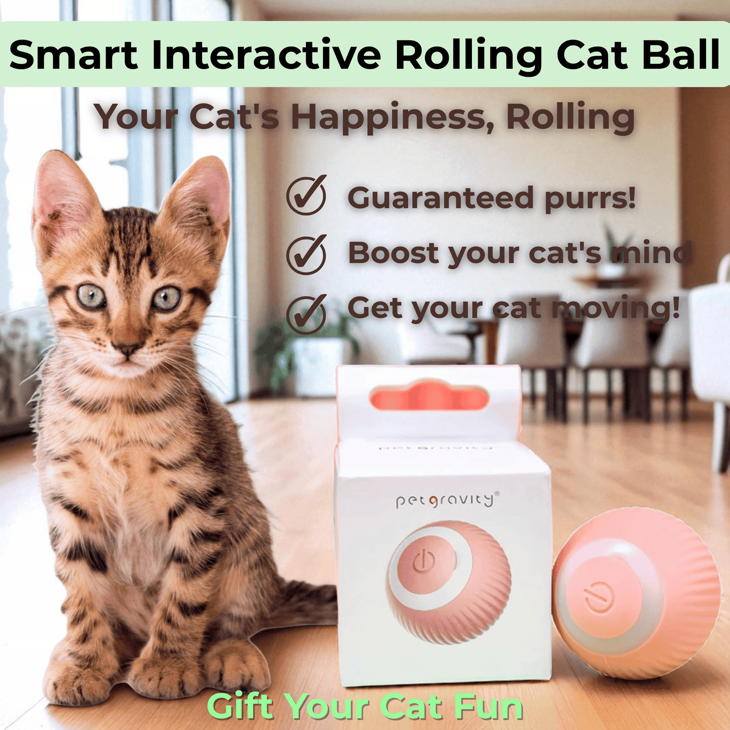 Smart Interactive Rolling Cat Ball - Automatic Electric Toy